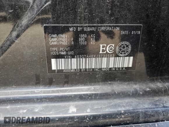 ✅ 2018 Subaru Impreza • VIN: 4S3GTAH6XJ3730583 • Lot: 69289895. Wystawiony na Copart z przebiegiem 121 633 mil. Bezpłatny archiwum sprzedaży aukcyjnych z USA i szczegółowy raport historii pojazdu na DreamBid. Zdjęcie 13.