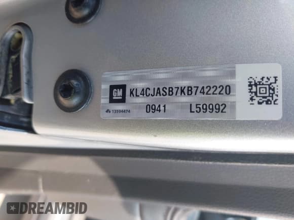 ✅ 2019 Buick Encore Preferred • VIN: KL4CJASB7KB742220 • Lot: 43209236. Wystawiony na IAAI z przebiegiem 101 648 mil. Bezpłatny archiwum sprzedaży aukcyjnych z USA i szczegółowy raport historii pojazdu na DreamBid. Zdjęcie 9.