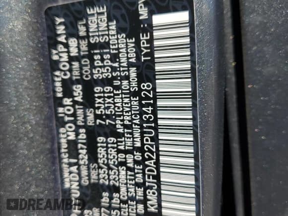 ✅ 2023 Hyundai Tucson Limited • VIN: KM8JFDA22PU134128 • Lot: 80787925. Wystawiony na Copart z przebiegiem 10 444 mil. Bezpłatny archiwum sprzedaży aukcyjnych z USA i szczegółowy raport historii pojazdu na DreamBid. Zdjęcie 14.