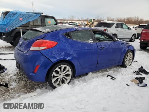 ✅ 2012 Hyundai Veloster w/Gray Int • VIN: KMHTC6AD8CU062585 • Lot: 88323585. Listed on Copart with Not provided. Free auction sales archive from the USA and detailed vehicle history report at DreamBid. Image 3.