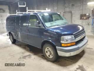 2009 Chevrolet Express Passenger с VIN 1GAHG39K891160468, выставлен на аукционе Copart как лот 42297875 с пробегом 148 526 миль миль и Списание • Salvage title. История ставок и продаж доступна на DreamBid. Изображение 4.