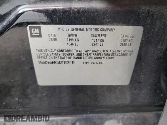 ✅ 2010 Cadillac CTS Luxury • VIN: 1G6DE5EG5A0103019 • Lot: 64939435. Wystawiony na Copart z przebiegiem 139 520 mil. Bezpłatny archiwum sprzedaży aukcyjnych z USA i szczegółowy raport historii pojazdu na DreamBid. Zdjęcie 12.