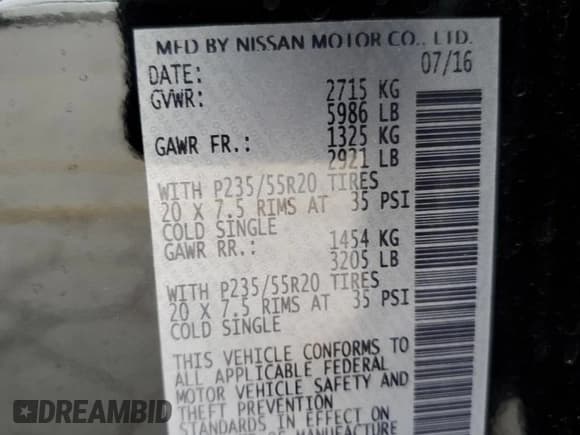 ✅ 2016 Nissan Pathfinder Platinum • VIN: 5N1AR2MN3GC670741 • Лот: 93497255. Опубликован ранее на Copart с пробегом 140 489 миль. Бесплатный доступ к архиву аукционных продаж из США и подробный отчёт об истории автомобиля на DreamBid. Изображение 12.