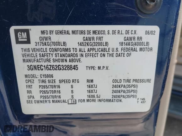 ✅ 2002 Chevrolet Suburban LS • VIN: 3GNEC16Z62G328845 • Lot: 41928076. Wystawiony na IAAI z przebiegiem 138 852 mil. Bezpłatny archiwum sprzedaży aukcyjnych z USA i szczegółowy raport historii pojazdu na DreamBid. Zdjęcie 9.