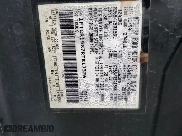 ✅ 1994 Ford Ranger XLT • VIN: 1FTCR15X7RTB17326 • Лот: 85807944. Опубликован ранее на Copart с пробегом Не указан. Бесплатный доступ к архиву аукционных продаж из США и подробный отчёт об истории автомобиля на DreamBid. Изображение 13.