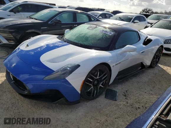 ✅ 2023 Maserati MC20 • VIN: ZAMBMRAB5P0413183 • Lot: 75189174. Listed on Copart with Not provided. Free auction sales archive from the USA and detailed vehicle history report at DreamBid. Image 1.