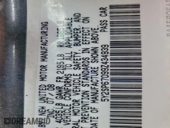 ✅ 2009 Pontiac Vibe 1SB • VIN: 5Y2SP67099Z434939 • Lot: 84530795. Wystawiony na Copart z przebiegiem Nie podano. Bezpłatny archiwum sprzedaży aukcyjnych z USA i szczegółowy raport historii pojazdu na DreamBid. Zdjęcie 13.