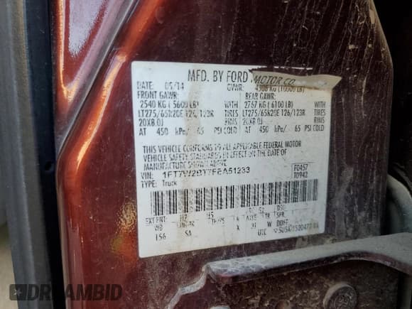 ✅ 2015 Ford F-250 King Ranch • VIN: 1FT7W2BT7FEA51233 • Лот: 90580695. Опубликован ранее на Copart с пробегом 263 359 миль. Бесплатный доступ к архиву аукционных продаж из США и подробный отчёт об истории автомобиля на DreamBid. Изображение 12.