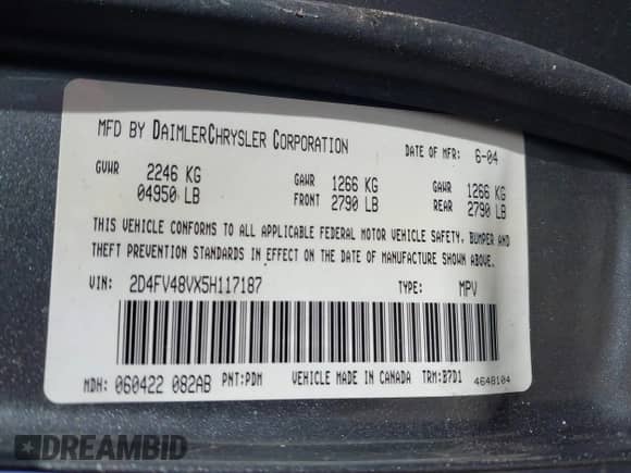 2005 Dodge Magnum SE z VIN 2D4FV48VX5H117187, wystawiony jako IAAI lot #41569678 z przebiegiem 138 600 mil mil oraz . Historia ofert i sprzedaży dostępna na DreamBid. Obrazek 9.