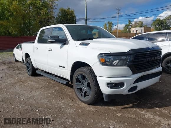 ✅ 2021 Ram 1500 Big Horn • VIN: 1C6SRFFT0MN598156 • Lot: 43495332. Listed on IAAI with 86,040 mi. Free auction sales archive from the USA and detailed vehicle history report at DreamBid. Image 1.