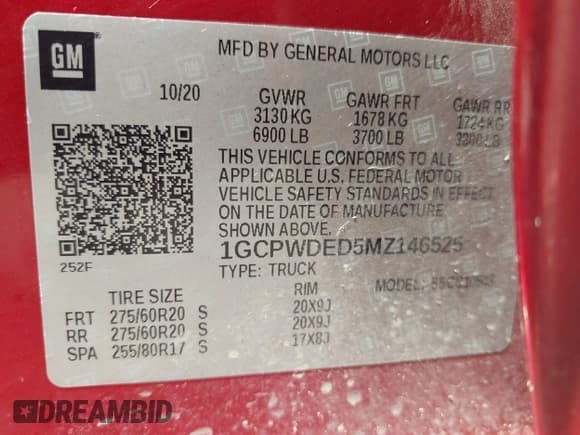 ✅ 2021 Chevrolet Silverado 1500 RST • VIN: 1GCPWDED5MZ146525 • Lot: 43236719. Wystawiony na IAAI z przebiegiem 127 083 mil. Bezpłatny archiwum sprzedaży aukcyjnych z USA i szczegółowy raport historii pojazdu na DreamBid. Zdjęcie 9.