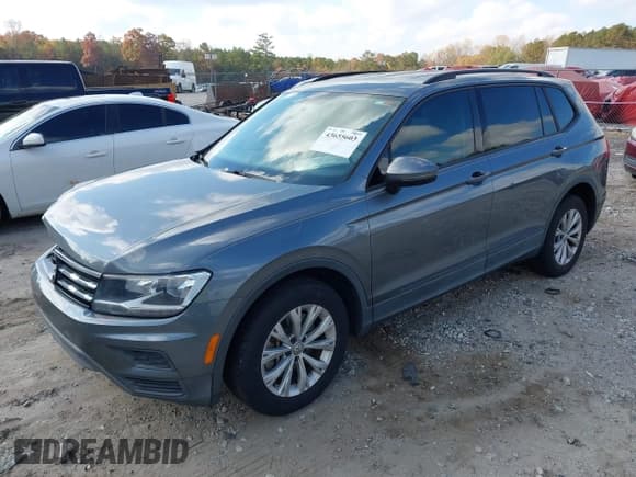 ✅ 2019 Volkswagen Tiguan S • VIN: 3VV1B7AX3KM063596 • Lot: 43655603. Listed on IAAI with 105,898 mi. Free auction sales archive from the USA and detailed vehicle history report at DreamBid. Image 2.