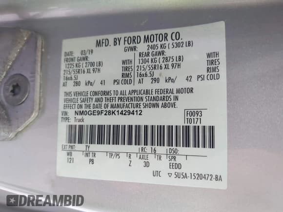 ✅ 2019 Ford Transit Connect XLT • VIN: NM0GE9F28K1429412 • Lot: 42924676. Listed on IAAI with 34,864 mi. Free auction sales archive from the USA and detailed vehicle history report at DreamBid. Image 9.