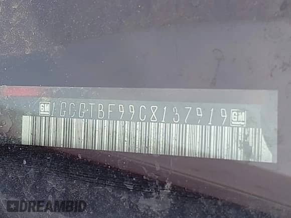 2012 Chevrolet Colorado Work Truck with VIN 1GCGTBF99C8137919, listed as a IAAI auction lot 41978190 with 163,292 mi miles and . Bid and sale history available at DreamBid. Image 9.