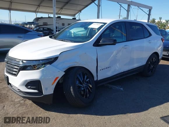 ✅ 2023 Chevrolet Equinox LS • VIN: 3GNAXHEG0PL242070 • Lot: 43473056. Listed on IAAI with 16,418 mi. Free auction sales archive from the USA and detailed vehicle history report at DreamBid. Image 2.