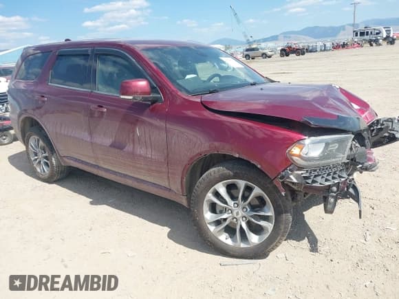 ✅ 2019 Dodge Durango GT Plus • VIN: 1C4RDJDG1KC550334 • Lot: 42795530. Listed on IAAI with 126,964 mi. Free auction sales archive from the USA and detailed vehicle history report at DreamBid. Image 1.