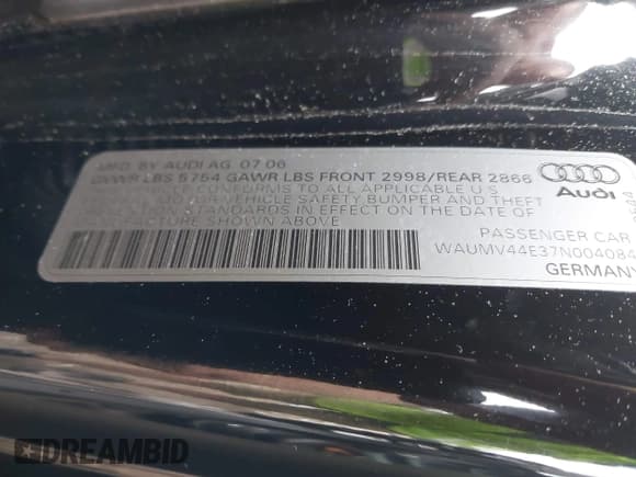 ✅ 2007 Audi A8 4.2L • VIN: WAUMV44E37N004084 • Lot: 42494766. Wystawiony na IAAI z przebiegiem Nie podano. Bezpłatny archiwum sprzedaży aukcyjnych z USA i szczegółowy raport historii pojazdu na DreamBid. Zdjęcie 9.