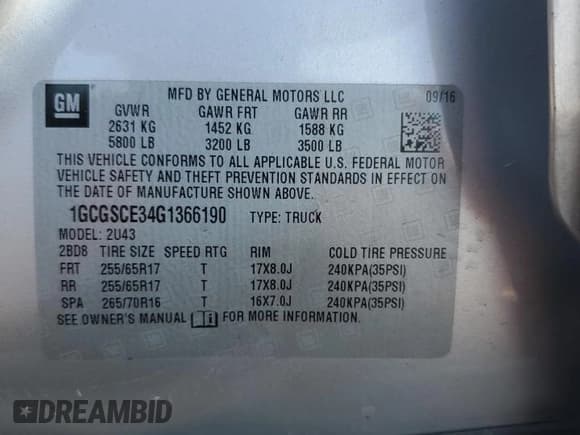 ✅ 2016 Chevrolet Colorado 2WD LT • VIN: 1GCGSCE34G1366190 • Lot: 87237175. Wystawiony na Copart z przebiegiem 63 549 mil. Bezpłatny archiwum sprzedaży aukcyjnych z USA i szczegółowy raport historii pojazdu na DreamBid. Zdjęcie 12.