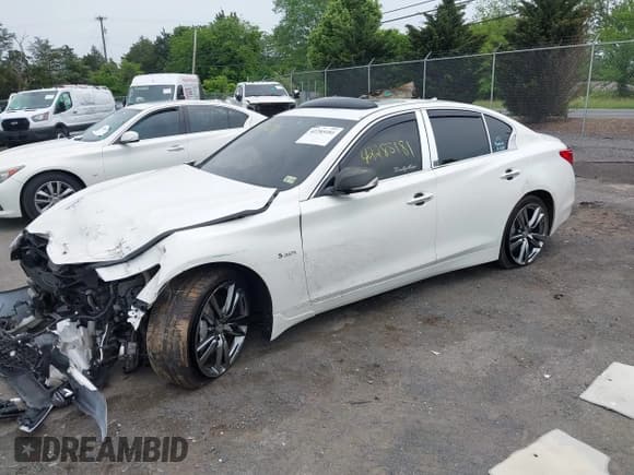 ✅ 2016 Infiniti Q50 Red Sport 400 • VIN: JN1FV7AR1GM450151 • Lot: 42285181. Listed on IAAI with 169,914 mi. Free auction sales archive from the USA and detailed vehicle history report at DreamBid. Image 2.