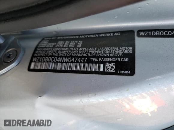 ✅ 2022 Toyota Supra 3.0 • VIN: WZ1DB0C04NW047447 • Lot: 64258802. Wystawiony na Copart z przebiegiem Nie podano. Bezpłatny archiwum sprzedaży aukcyjnych z USA i szczegółowy raport historii pojazdu na DreamBid. Zdjęcie 10.