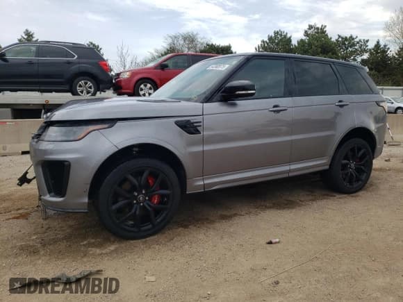✅ 2022 Land Rover Range Rover Sport SVR • VIN: SALWZ2RE3NA235996 • Lot: 54360975. Listed on Copart with 27,303 mi. Free auction sales archive from the USA and detailed vehicle history report at DreamBid. Image 1.