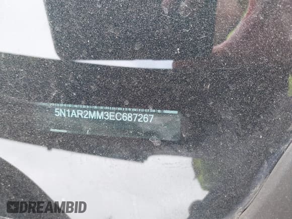 ✅ 2014 Nissan Pathfinder SV • VIN: 5N1AR2MM3EC687267 • Lot: 41792344. Listed on IAAI with 119,732 mi. Free auction sales archive from the USA and detailed vehicle history report at DreamBid. Image 9.