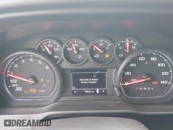 ✅ 2023 Chevrolet Silverado 1500 Custom • VIN: 1GCPABEK4PZ110427 • Lot: 42484579. Wystawiony na IAAI z przebiegiem 35 632 mil. Bezpłatny archiwum sprzedaży aukcyjnych z USA i szczegółowy raport historii pojazdu na DreamBid. Zdjęcie 7.