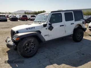 ✅ 2023 Jeep Wrangler • VIN: 1C4JJXN6XPW629103 • Lot: 60259705. Wystawiony na Copart z przebiegiem 58 003 mil. Bezpłatny archiwum sprzedaży aukcyjnych z USA i szczegółowy raport historii pojazdu na DreamBid. Zdjęcie 1.