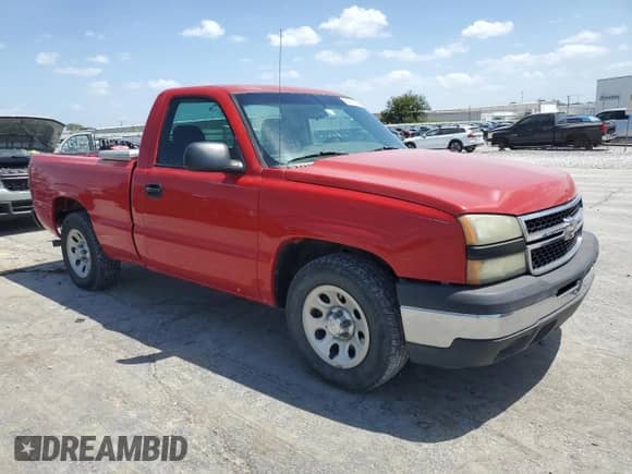 2006 Chevrolet Silverado 1500 Work Truck with VIN 3GCEC14X76G182536, listed as a Copart auction lot 65657284 with 132,112 mi miles and Salvage title. Bid and sale history available at DreamBid. Image 4.