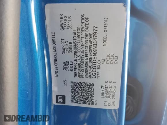 ✅ 2022 Chevrolet Colorado 4WD Z71 • VIN: 1GCGTDENXN1147977 • Лот: 75995264. Опубликован ранее на Copart с пробегом 26 184 миль. Бесплатный доступ к архиву аукционных продаж из США и подробный отчёт об истории автомобиля на DreamBid. Изображение 12.