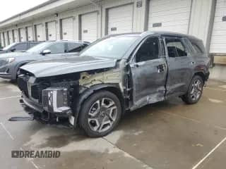 2024 Hyundai Palisade SEL z VIN KM8R44GE9RU684214, wystawiony jako Copart lot #57749635 z przebiegiem 24 564 mil mil oraz Szkoda całkowita • Salvage title. Historia ofert i sprzedaży dostępna na DreamBid. Obrazek 1.