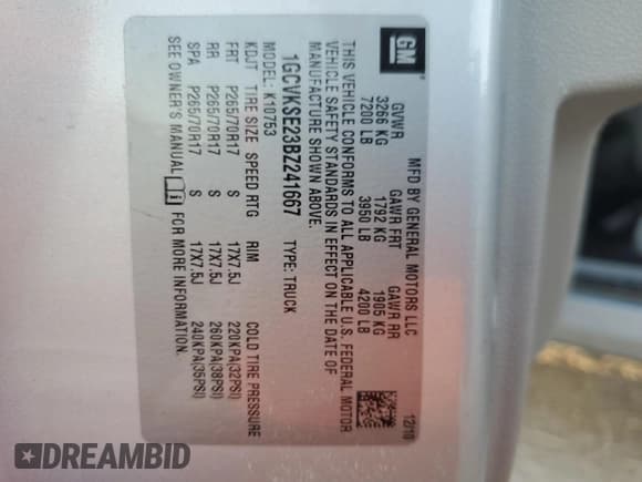 ✅ 2011 Chevrolet Silverado 1500 LT • VIN: 1GCVKSE23BZ241667 • Lot: 77947524. Listed on Copart with 86,511 mi. Free auction sales archive from the USA and detailed vehicle history report at DreamBid. Image 14.