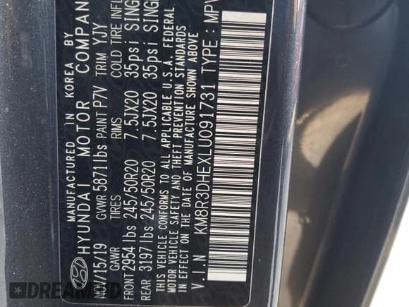 ✅ 2020 Hyundai Palisade SEL • VIN: KM8R3DHEXLU091731 • Лот: 83317984. Опубликован ранее на Copart с пробегом 151 913 миль. Бесплатный доступ к архиву аукционных продаж из США и подробный отчёт об истории автомобиля на DreamBid. Изображение 13.