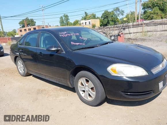 2014 Chevrolet Impala LS with VIN 2G1WA5E3XE1119783, listed as a IAAI auction lot 43194748 with 108,390 mi miles and . Bid and sale history available at DreamBid. Image 1.