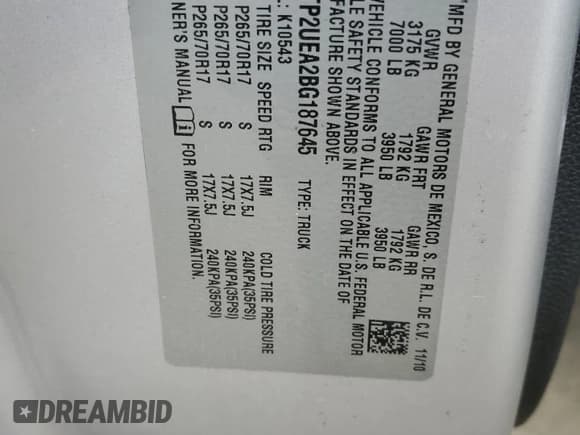 ✅ 2011 GMC Sierra 1500 SL • VIN: 3GTP2UEA2BG187645 • Lot: 56936775. Listed on Copart with 141,520 mi. Free auction sales archive from the USA and detailed vehicle history report at DreamBid. Image 12.