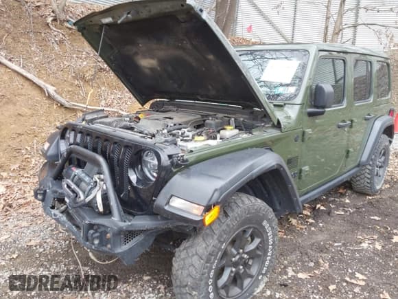 ✅ 2021 Jeep Wrangler Unlimited Willys • VIN: 1C4HJXDNXMW579595 • Lot: 41930989. Wystawiony na IAAI z przebiegiem 32 148 mil. Bezpłatny archiwum sprzedaży aukcyjnych z USA i szczegółowy raport historii pojazdu na DreamBid. Zdjęcie 6.