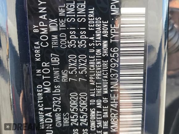 ✅ 2022 Hyundai Palisade Calligraphy • VIN: KM8R74HE1NU379256 • Лот: 84948634. Опубликован ранее на Copart с пробегом 35 437 миль. Бесплатный доступ к архиву аукционных продаж из США и подробный отчёт об истории автомобиля на DreamBid. Изображение 14.