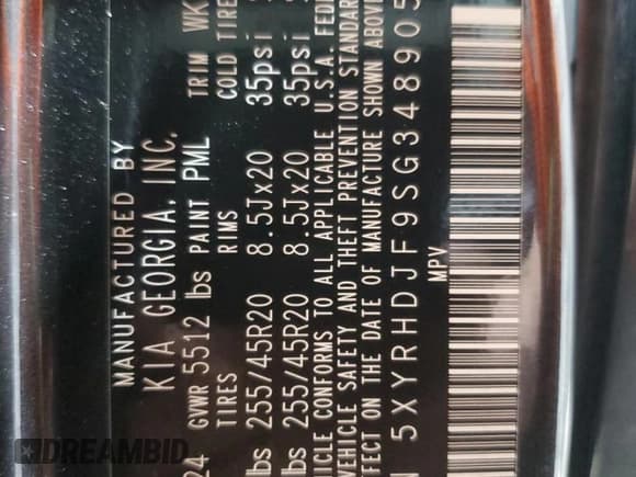 ✅ 2025 Kia Sorento X-Line EX • VIN: 5XYRHDJF9SG348905 • Lot: 62284325. Wystawiony na Copart z przebiegiem 8 986 mil. Bezpłatny archiwum sprzedaży aukcyjnych z USA i szczegółowy raport historii pojazdu na DreamBid. Zdjęcie 13.