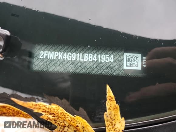 ✅ 2020 Ford Edge SE • VIN: 2FMPK4G91LBB41954 • Лот: 90832395. Опубликован ранее на Copart с пробегом 48 185 миль. Бесплатный доступ к архиву аукционных продаж из США и подробный отчёт об истории автомобиля на DreamBid. Изображение 13.