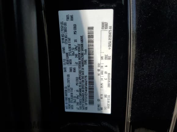 ✅ 2016 Ford F-150 XLT • VIN: 1FTFX1EF4GFA62775 • Lot: 60865665. Listed on Copart with Not provided. Free auction sales archive from the USA and detailed vehicle history report at DreamBid. Image 12.