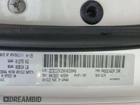 ✅ 2019 Dodge Challenger GT • VIN: 2C3CDZKG5KH633046 • Lot: 73740292. Wystawiony na Copart z przebiegiem 49 480 mil. Bezpłatny archiwum sprzedaży aukcyjnych z USA i szczegółowy raport historii pojazdu na DreamBid. Zdjęcie 13.