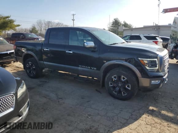 ✅ 2020 Nissan Titan Platinum Reserve • VIN: 1N6AA1ED3LN500872 • Lot: 43754975. Wystawiony na Copart z przebiegiem 51 323 mil. Bezpłatny archiwum sprzedaży aukcyjnych z USA i szczegółowy raport historii pojazdu na DreamBid. Zdjęcie 4.