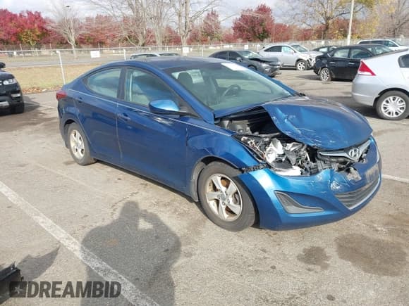 ✅ 2015 Hyundai Elantra SE • VIN: KMHDH4AE4FU389704 • Lot: 43702083. Listed on IAAI with 125,881 mi. Free auction sales archive from the USA and detailed vehicle history report at DreamBid. Image 1.
