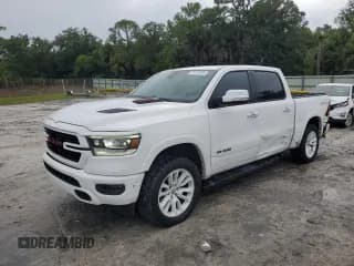 ✅ 2020 Ram 1500 Laramie • VIN: 1C6RREJT7LN160720 • Lot: 70410455. Listed on Copart with 55,863 mi. Free auction sales archive from the USA and detailed vehicle history report at DreamBid. Image 1.