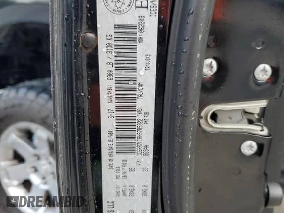 2017 Ram 1500 Big Horn с VIN 1C6RR7LT8HS785922, выставлен на аукционе Copart как лот 85005175 с пробегом 100 118 миль миль и Списание • Salvage title. История ставок и продаж доступна на DreamBid. Изображение 12.