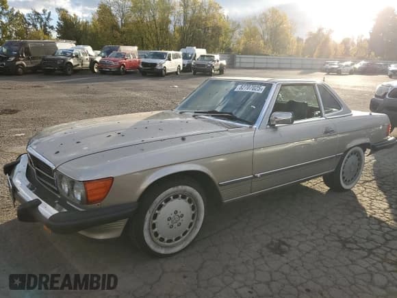 ✅ 1989 Mercedes-Benz 560 SL • VIN: WDBBA48D8KA102310 • Lot: 82707025. Wystawiony na Copart z przebiegiem 164 670 mil. Bezpłatny archiwum sprzedaży aukcyjnych z USA i szczegółowy raport historii pojazdu na DreamBid. Zdjęcie 1.