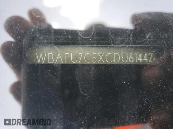 ✅ 2012 BMW 5 Series 535i xDrive • VIN: WBAFU7C5XCDU61442 • Lot: 61270245. Listed on Copart with 201,701 mi. Free auction sales archive from the USA and detailed vehicle history report at DreamBid. Image 12.