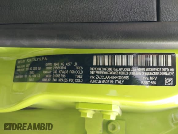 ✅ 2017 Jeep Renegade Sport • VIN: ZACCJAAH6HPG09555 • Lot: 41933847. Wystawiony na IAAI z przebiegiem 100 332 mil. Bezpłatny archiwum sprzedaży aukcyjnych z USA i szczegółowy raport historii pojazdu na DreamBid. Zdjęcie 9.