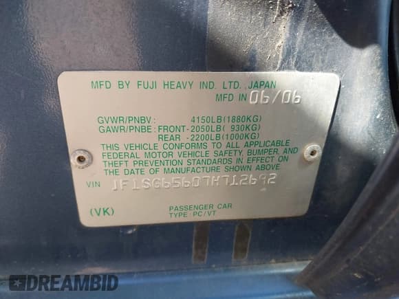 ✅ 2007 Subaru Forester X • VIN: JF1SG65607H712692 • Lot: 43438768. Listed on IAAI with 207,536 mi. Free auction sales archive from the USA and detailed vehicle history report at DreamBid. Image 9.