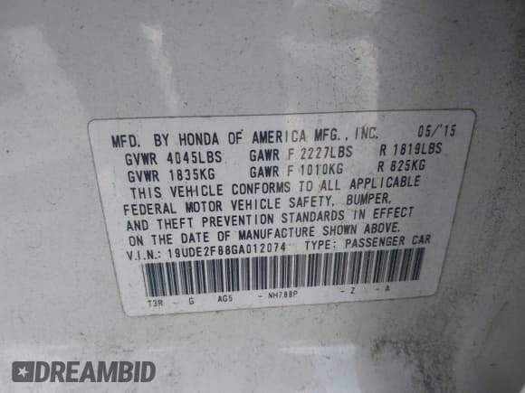 ✅ 2016 Acura ILX Premium • VIN: 19UDE2F88GA012074 • Лот: 42421465. Опубликован ранее на IAAI с пробегом 112 351 миль. Бесплатный доступ к архиву аукционных продаж из США и подробный отчёт об истории автомобиля на DreamBid. Изображение 9.